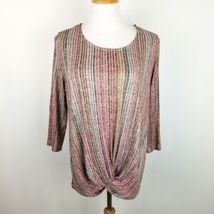 Another Reason striped shirt, sz Lg